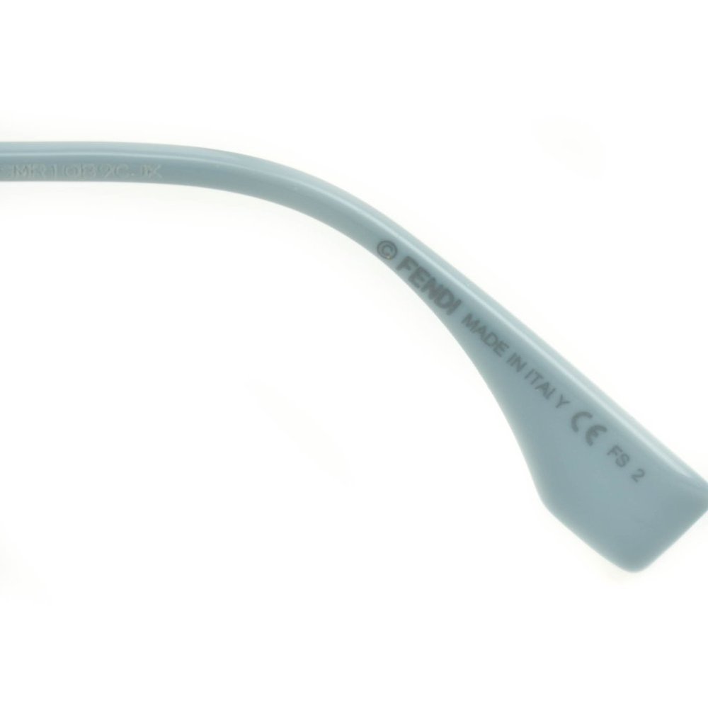 FENDI Silver/Blue Crystals Logo Sunglasses (nn) - Picture 8 of 10